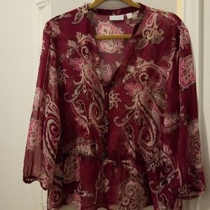 Paisley Sheer Blouse